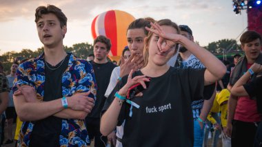 Kiev, Ukrayna-07.13.2019: Atlas Weekend müzik festivali açık