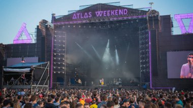 Kiev, Ukrayna-07.13.2019: Atlas Weekend müzik festivali açık