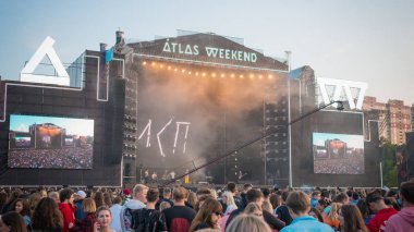 Kiev, Ukrayna-07.13.2019: Atlas Weekend müzik festivali açık