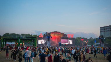 Kiev, Ukrayna-07.13.2019: Atlas Weekend müzik festivali açık