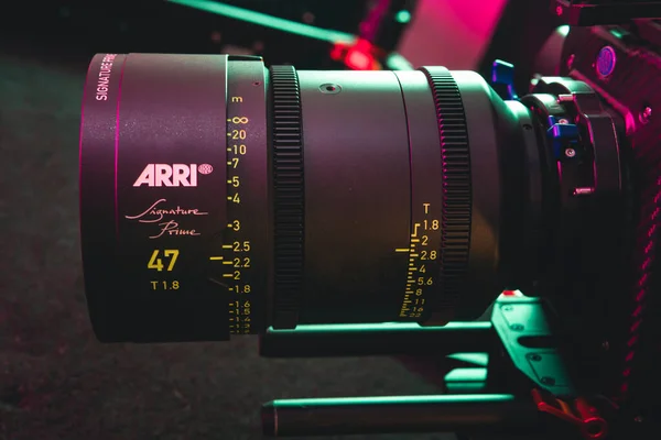Kyiv Ukraine 2020 Studio Shoot Professional Lens Arri Signature Prime — Stock Photo, Image