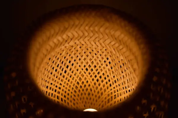 Lampe Osier Motif Lumière — Photo