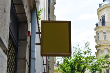 Tabela maketi. Fotoğraf Boş İmza Panosu. mesaj ya da reklam 