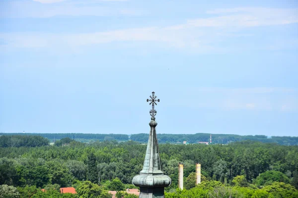 Церква Віра Хрест Символ Церкви Сербії — стокове фото