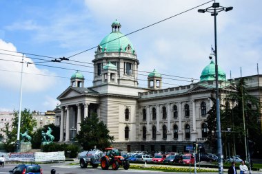 Belgrad / Sırbistan - 08 08 2019 : Sırbistan Cumhuriyeti Millet Meclisi