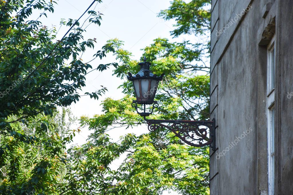 Old street Lamp. historical materials