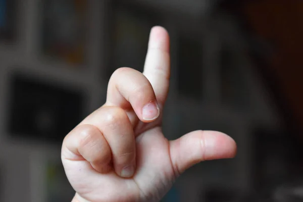 Isolated Child Hand Pointing Something — Stock Photo, Image