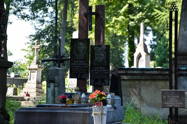 Lviv Ucrania 2019 Cementerio Lviv Lychakiv — Foto de Stock