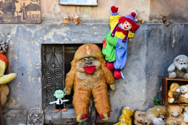 Lviv / Ukraine - 08 08 2019 : Yard of Lost Toys - Lviv clipart