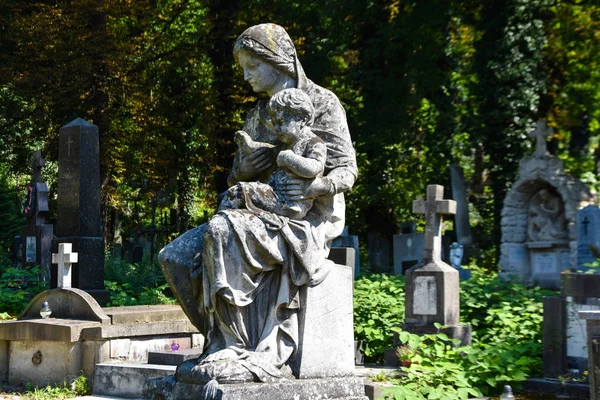 Lviv Ucrania 2019 Cementerio Lviv Lychakiv — Foto de Stock