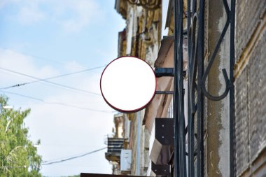Circle Signboard alay. Fotoğraf Boş Tabela. İleti veya reklam. 