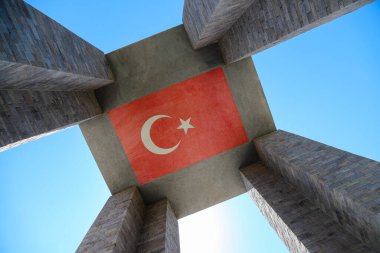 Gelibolu, Çanakkale / Türkiye -08 06 2020: Birinci Dünya Savaşı sırasında Gelibolu Muharebesi 'ne katılan Türk askerleri, Çanakkale Şehitleri Anıtı bir anma törenidir.