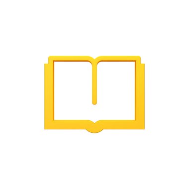 Kitap hacimsel 3d render görüntü simgesi