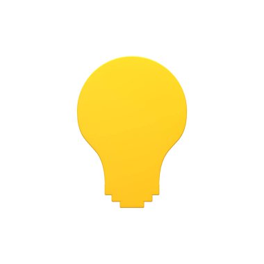 Ampul ışık, yeni bir fikir hacimsel 3d render görüntü simgesi