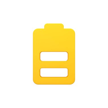 Pil hacimsel 3d render görüntü simgesi