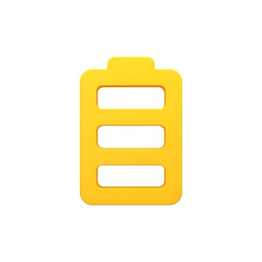 Pil tam hacimsel 3d render resim simgesi