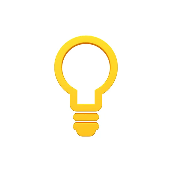 Ampul ışık, yeni bir fikir hacimsel 3d render görüntü simgesi