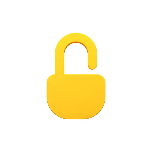 Padlock Volumetric Render Image Icon — Stock Photo, Image