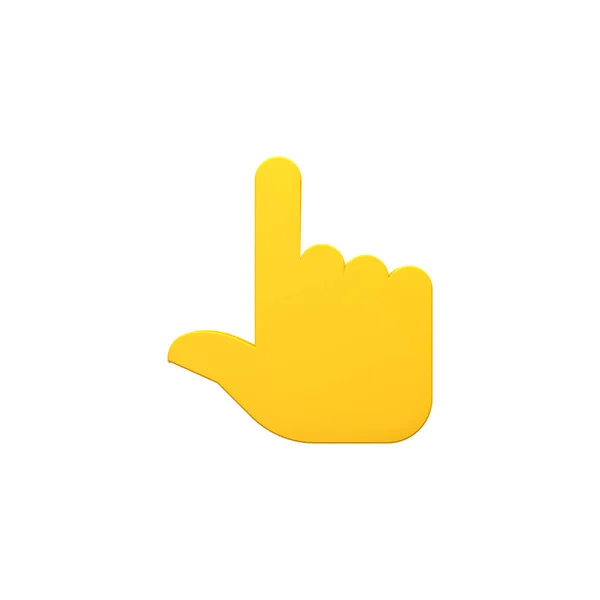 Hand Finger Rise Volumetric Render Image Icon — Stock Photo, Image