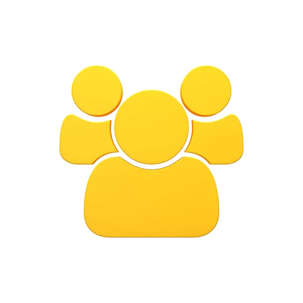 Grup kişi hacimsel 3d render görüntü simgesi