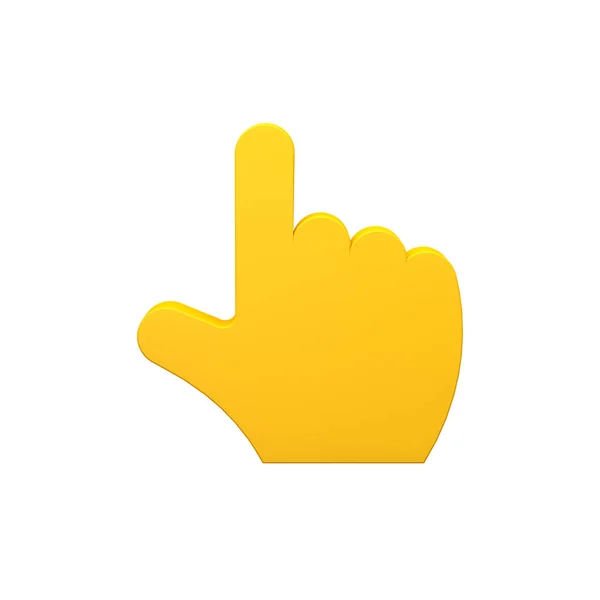 Hand Finger Steigen Volumetrische Render Bild Symbol — Stockfoto