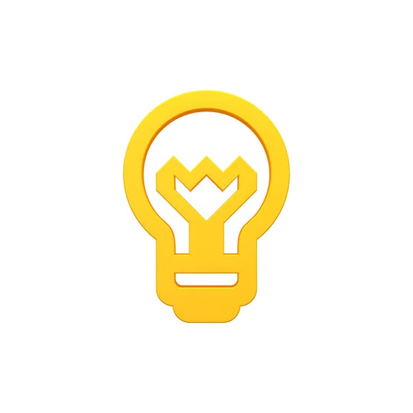 Ampul ışık kutsal kişilerin resmi, yeni fikir hacimsel 3d render görüntü simgesi