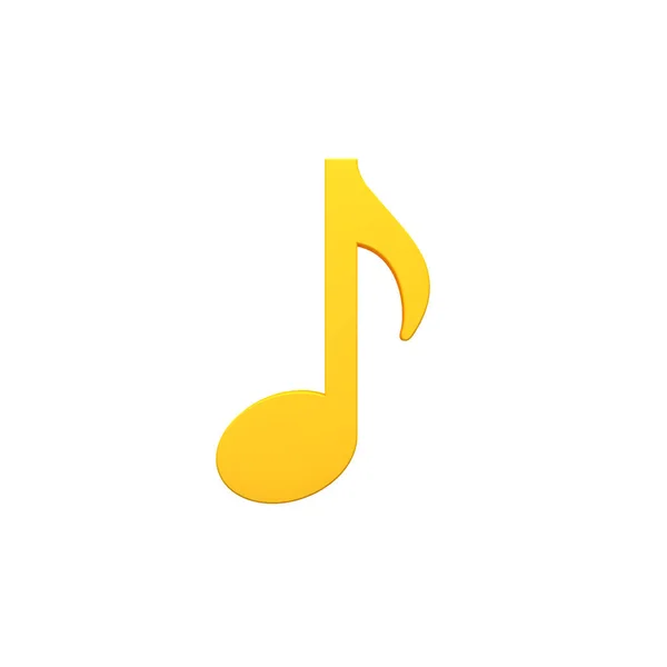Musikalische Note Volumetrisches Renderbild Symbol — Stockfoto