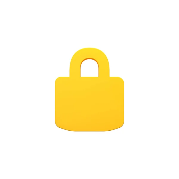 Asma kilit hacimsel 3d render görüntü simgesi