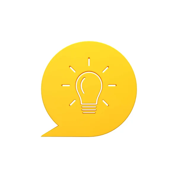 Light Bulb New Idea Volumetric Render Image Icon — Stock Photo, Image