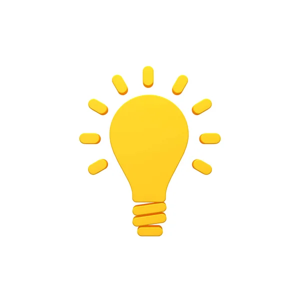Light Bulb New Idea Volumetric Render Image Icon — Stock Photo, Image