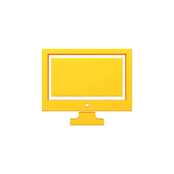 Computer Screen Volumetric Render Image Icon — Stock Photo, Image