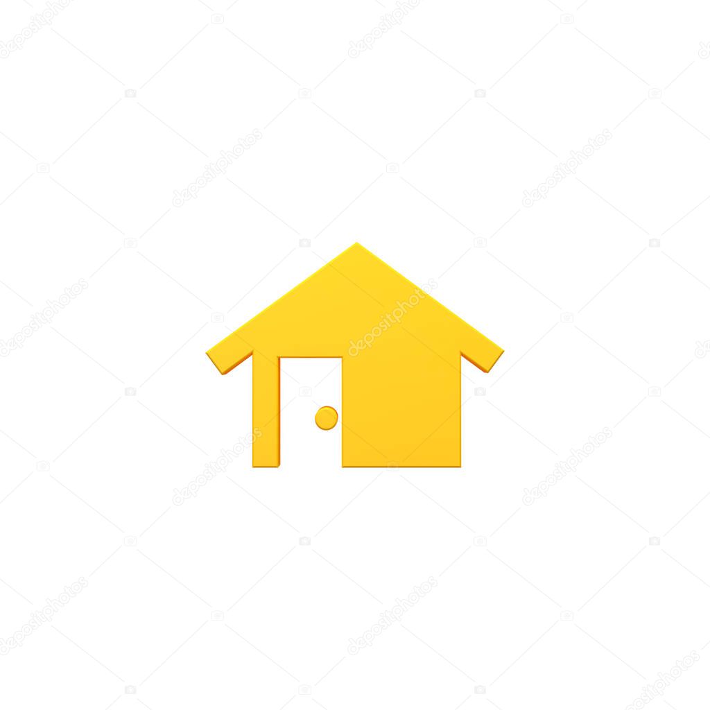 House home volumetric 3d render image icon