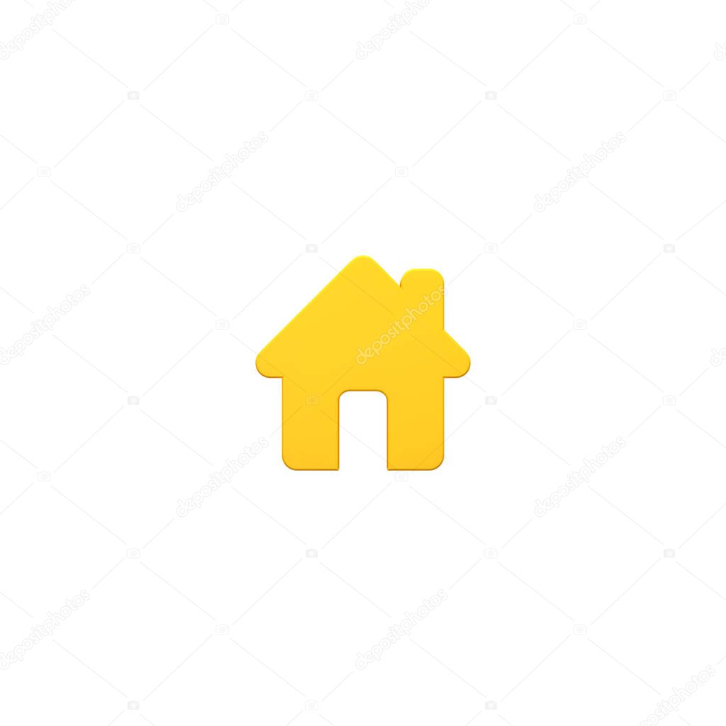House home volumetric 3d render image icon