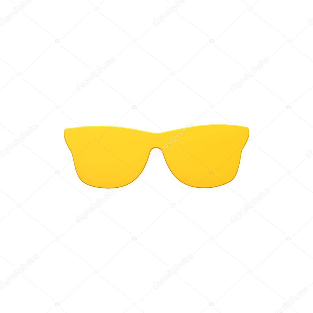 Sunglasses volumetric 3d render image icon