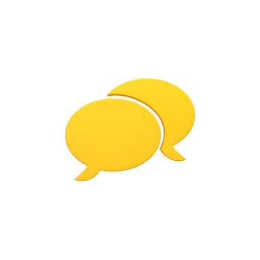 Görüntü simgesi konuşma balonları hacimsel 3d render