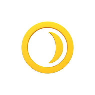 Ay hacimsel 3d render görüntü simgesi