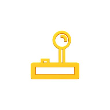 Oyun çubuğu geme hacimsel 3d render görüntü simgesi