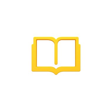 Kitap hacimsel 3d render görüntü simgesi