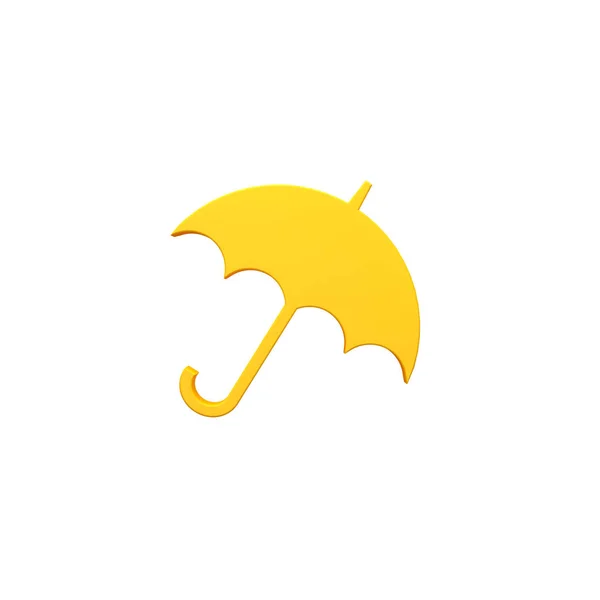 Şemsiye hacimsel 3d render görüntü simgesi