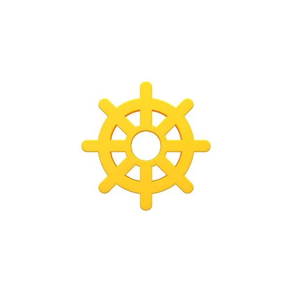 Rudder Ship Rudder Volumetric Render Image Icon — Stock Photo, Image