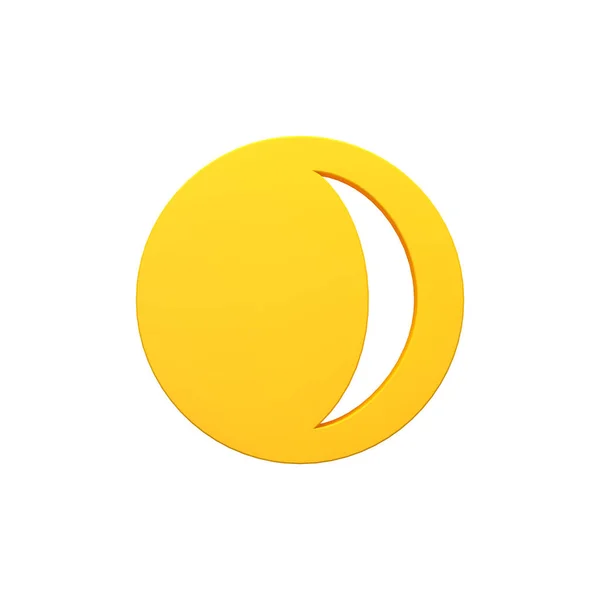 Mond Volumetrisches Renderbild Symbol — Stockfoto