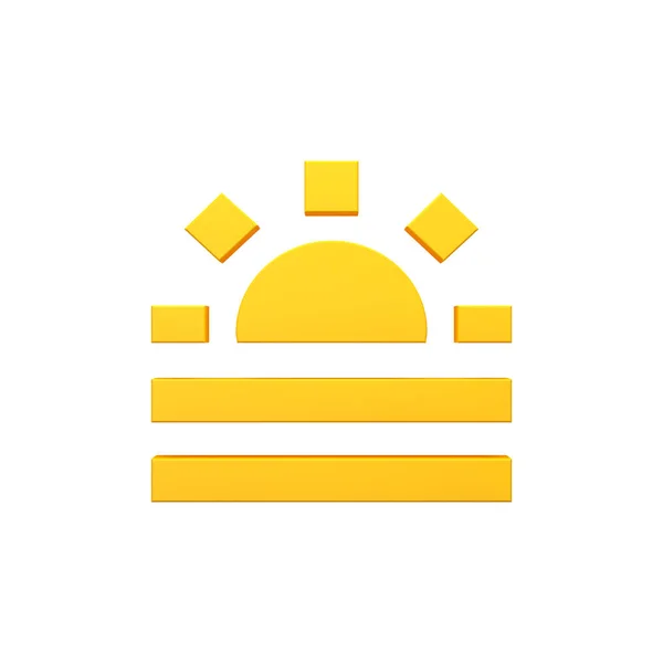  Suuny ve clody hacimsel 3d simge görüntüsünü, hava durumu