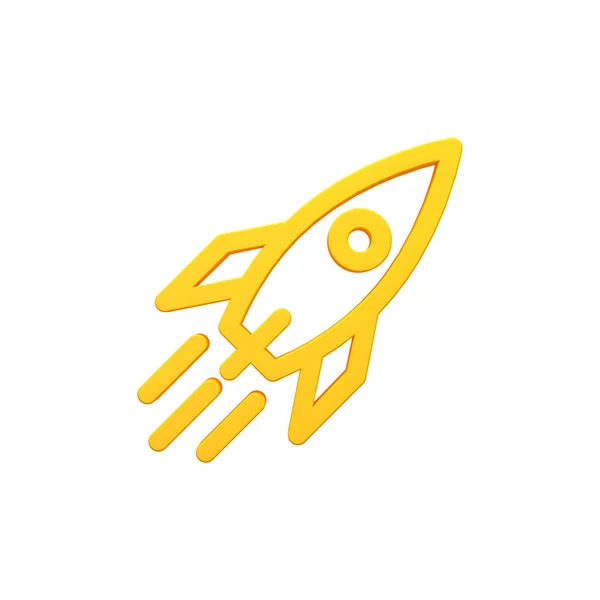 Uzay gemisi slying hacimsel 3d render görüntü simgesi