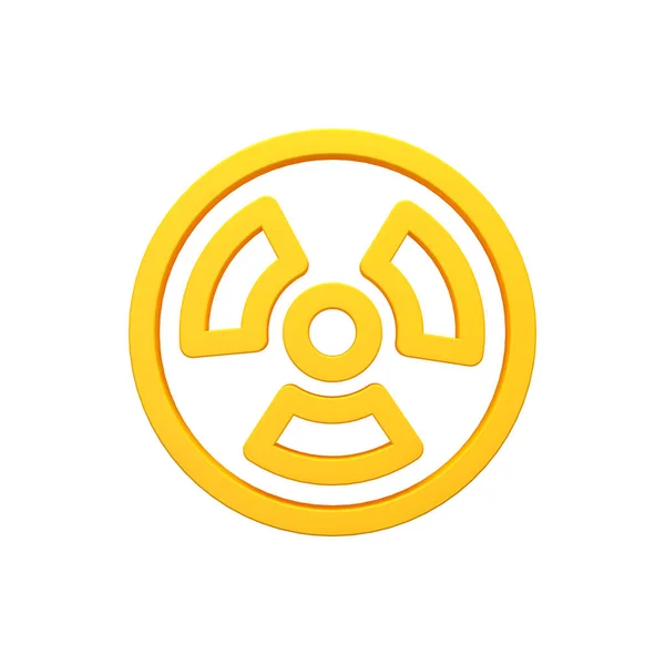 Radiation Sign Volumetric Render Image Icon — Stock Photo, Image