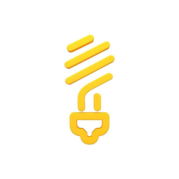 Energy Saving Bulb Volumetric Render Image Icon — Stock Photo, Image