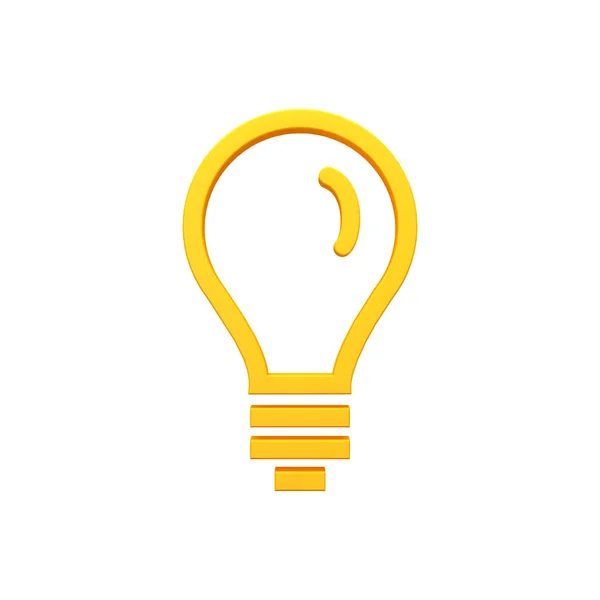 Light Bulb New Idea Bulb Volumetric Render Image Icon — Stock Photo, Image