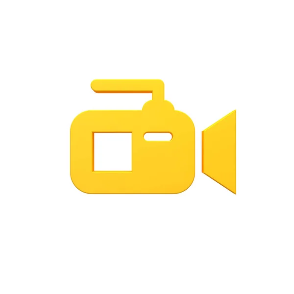 Fotoğraf makinesi hacimsel 3d simgesi görüntü sinema filmi film