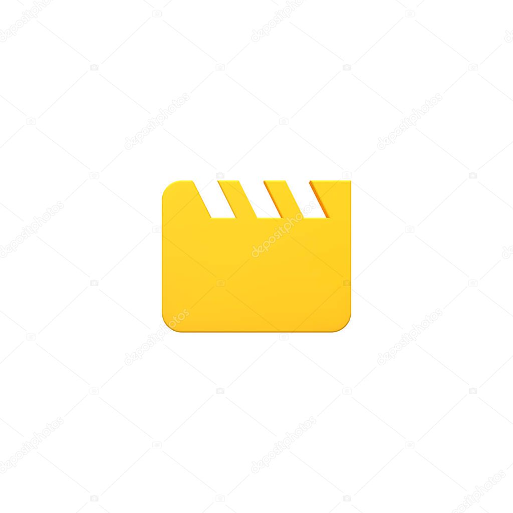 Clipperboard volumetric 3d render image icon