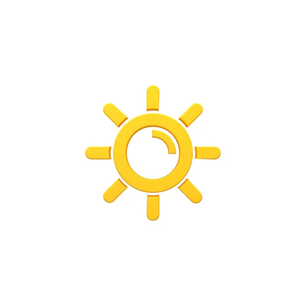 Sunny hacimsel 3d simge görüntüsünü, hava durumu