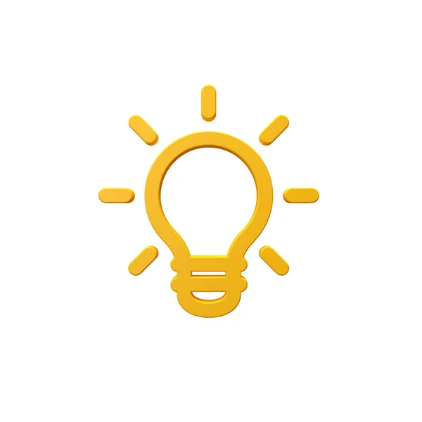 Light Bulb New Idea Invention Volumetric Icon Image Set — Stock Photo, Image